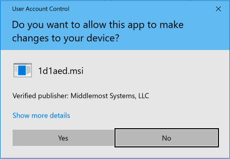Screenshot of Windows installer